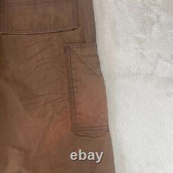 Polo Ralph Lauren Pants Men 32x32 Brown Canvas Carpenter Utility Vintage NWOT