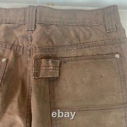 Polo Ralph Lauren Pants Men 32x32 Brown Canvas Carpenter Utility Vintage NWOT