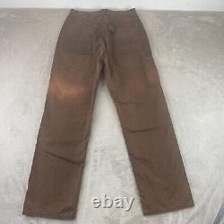 Polo Ralph Lauren Pants Men 32x32 Brown Canvas Carpenter Utility Vintage NWOT