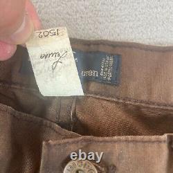 Polo Ralph Lauren Pants Men 32x32 Brown Canvas Carpenter Utility Vintage NWOT