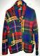 Polo Ralph Lauren Patchwork Cardigan Sweater Rrl Plaid Leather Vtg Tweed Rugby