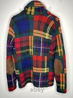 Polo Ralph Lauren Patchwork Cardigan Sweater RRL Plaid Leather VtG Tweed Rugby