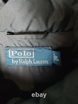 Polo Ralph Lauren Polo RL & Co Men XL Black Vintage Puffer Jacket Button Down