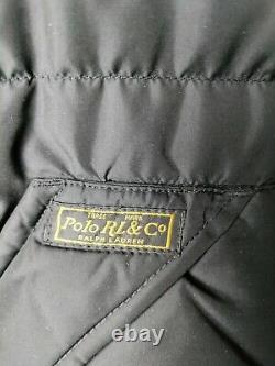 Polo Ralph Lauren Polo RL & Co Men XL Black Vintage Puffer Jacket Button Down