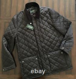 Polo Ralph Lauren Quilted Jacket Men's (XL) BLACK Vintage Rare NWT