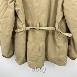 Polo Ralph Lauren Rancher Coat Men's XL Beige Canvas Wool Leather Shearling Vtg