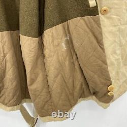 Polo Ralph Lauren Rancher Coat Men's XL Beige Canvas Wool Leather Shearling Vtg