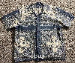 Polo Ralph Lauren Shirt Mens 3X Big Camp Loop Collar Bandana Print Vintage