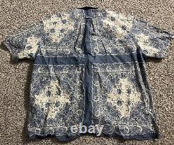 Polo Ralph Lauren Shirt Mens 3X Big Camp Loop Collar Bandana Print Vintage