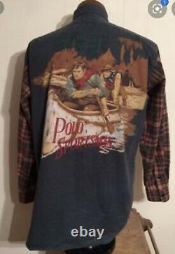 Polo Ralph Lauren Shirt Sportsman CANOE Riverman Indian Hunting Vintage RARE XL