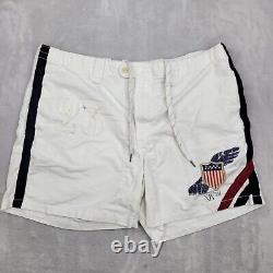 Polo Ralph Lauren Shorts Men XL Navy Sportswear Pant Vintage P-Wing Crest Adult