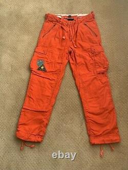 Polo Ralph Lauren Ski Patrol Club Cargo Pants Orange Vtg 35