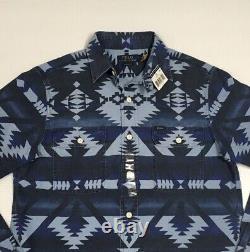 Polo Ralph Lauren Southwestern Indian Aztec Tribal Beacon VTG Distressed Shirt