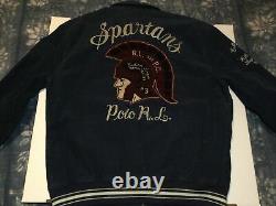 Polo Ralph Lauren Spartans Varsity Corduroy Jacket Sz L. Brand new