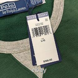 Polo Ralph Lauren Sweatshirt Men L Verano Patchwork Flag Vintage Americana NEW