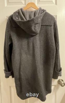 Polo Ralph Lauren Toggle Coat Mens Small Gray Wool Duffle Hooded Vintage 80s 90s