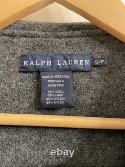 Polo Ralph Lauren Toggle Coat Mens Small Gray Wool Duffle Hooded Vintage 80s 90s