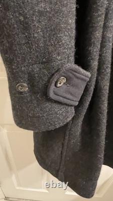 Polo Ralph Lauren Toggle Coat Mens Small Gray Wool Duffle Hooded Vintage 80s 90s