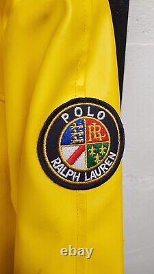 Polo Ralph Lauren Trench Coat Mens S Yellow Rubberized Canvas Vintage 80s USA