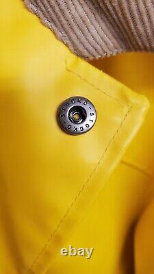Polo Ralph Lauren Trench Coat Mens S Yellow Rubberized Canvas Vintage 80s USA