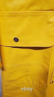 Polo Ralph Lauren Trench Coat Mens S Yellow Rubberized Canvas Vintage 80s USA