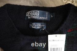 Polo Ralph Lauren Tribute TO 2001 9 / 11 NYFD Wool sweater Mens L RARE VINTAGE