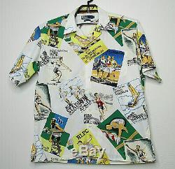 Polo Ralph Lauren VTG 1992 Cartoon Stadium Collection Track & Field Camp Shirt L