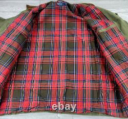 Polo Ralph Lauren VTG Jacket Mens Canvas Corduroy Plaid Lined Chore Coat XL