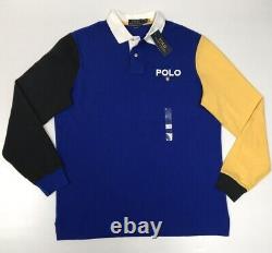 Polo Ralph Lauren VTG Retro Colorblocked 1967 Stadium Flag Rugby Mesh Polo Shirt