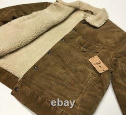 Polo Ralph Lauren VTG Retro Corduroy Sherpa Shearling Fleece Line Trucker Jacket