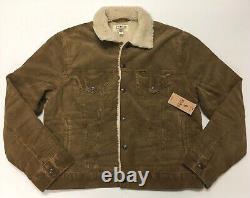 Polo Ralph Lauren VTG Retro Corduroy Sherpa Shearling Fleece Line Trucker Jacket