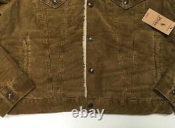 Polo Ralph Lauren VTG Retro Corduroy Sherpa Shearling Fleece Line Trucker Jacket