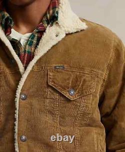 Polo Ralph Lauren VTG Retro Corduroy Sherpa Shearling Fleece Line Trucker Jacket