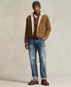 Polo Ralph Lauren VTG Retro Corduroy Sherpa Shearling Fleece Line Trucker Jacket