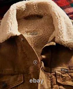 Polo Ralph Lauren VTG Retro Corduroy Sherpa Shearling Fleece Line Trucker Jacket