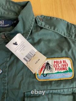 Polo Ralph Lauren VTG Retro Sportsman Fishing Rod Reel Hunting Shirt NWT