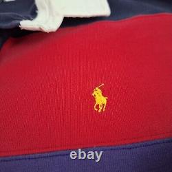 Polo Ralph Lauren Vintage 90s Rainbow Rugby Shirt Mens Large Colorblock L/S