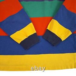 Polo Ralph Lauren Vintage 90s Rainbow Rugby Shirt Mens Large Colorblock L/S