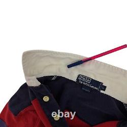 Polo Ralph Lauren Vintage 90s Rainbow Rugby Shirt Mens Large Colorblock L/S