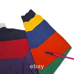 Polo Ralph Lauren Vintage 90s Rainbow Rugby Shirt Mens Large Colorblock L/S