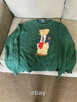 Polo Ralph Lauren Vintage Bear Knit Mens Sz XL