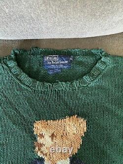 Polo Ralph Lauren Vintage Bear Knit Mens Sz XL