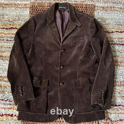 Polo Ralph Lauren Vintage Brown Cord Button Down Chore Jacket Blazer Medium M