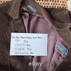 Polo Ralph Lauren Vintage Brown Cord Button Down Chore Jacket Blazer Medium M