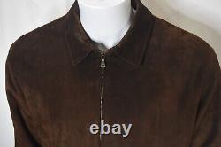 Polo Ralph Lauren Vintage Brown Suede Leather Lined Newsboy Jacket Coat Medium