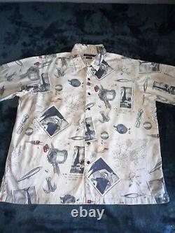 Polo Ralph Lauren Vintage Camp Shirt Size XL Ernest Hemingway Fishing Key West