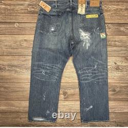 Polo Ralph Lauren Vintage Classic Distressed Patchwork Jeans Patches SZ 38X30