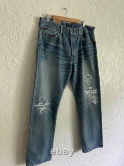 Polo Ralph Lauren Vintage Classic Fit Distressed Denim Jeans 36 x 34