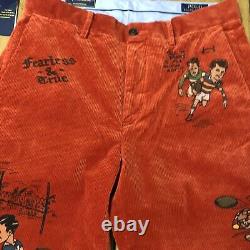 Polo Ralph Lauren Vintage Corduroy Rugby Classic Fit Orange Mens size 30x30