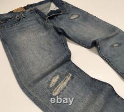 Polo Ralph Lauren Vintage Distressed Repaired Stitched Relaxed Straight Jeans 31